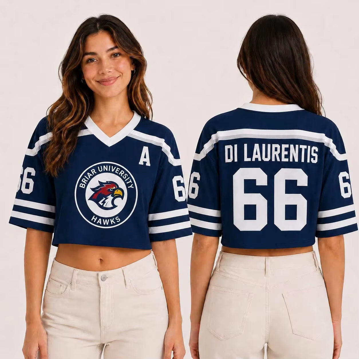T-SHIRT CROP DI LAURENTIS